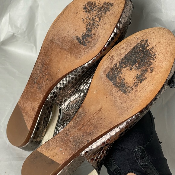 Preloved $275 Vera Wang Lavender Lyza Slingback Peep Toe Flats Size 5.5 - Picture 9 of 14